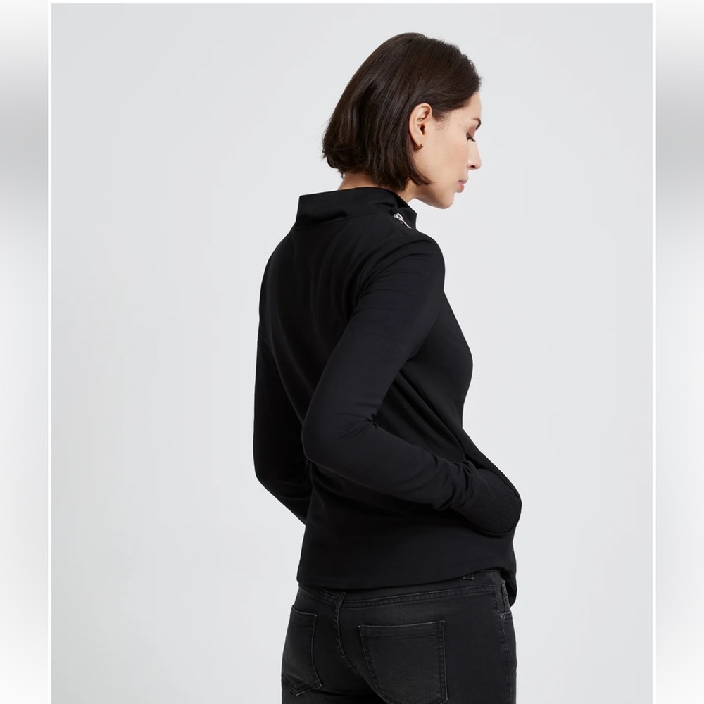 Marcella NYC Asymmetrical Black Zippered Jacket - Picture 4 of 9